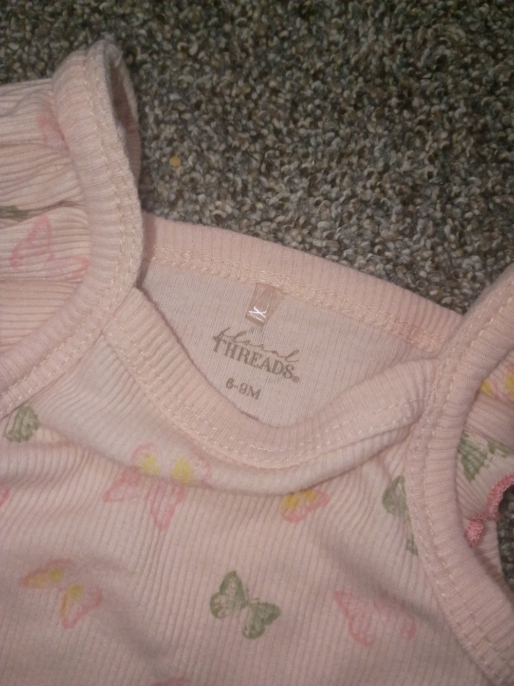Pink Butterfly Ruffle Tank & Diaper Cover Set 🩷🍓 - Picture 3 of 3